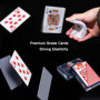 WUGAUWOR Carte Poker Plastique imperméables, 2 Jeux de 54 Cartes, Rouge et Bleu, Jeux de Cartes Poker, Playing Cards, Profession