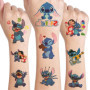 Stitch Tatouage Enfant,4 Feuilles Tatouage Ephemere Enfant Lilo et Stitch kit,Etanche Faux Tatouage Enfant Fille Garçon,Cadeau A