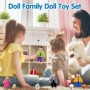 Riisoyu Famille de Poupée en Bois, Lot de 12 Mini Articulées Marionnettes Personnage Maison de Poupee Dolls de Jeu de Simulation