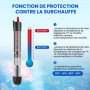 DoRight Chauffage d'Aquarium 50W, Chauffage en Verre Submersible Température Réglable Chauffe-Aquarium avec Ventouse Thermomètre