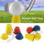 Lot de 8 Tees de Golf Jumbo en Caoutchouc Taille de Mélange, Tees de Golf d'hiver en Caoutchouc, Différentes Hauteurs et Tees de