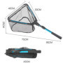 katmerio Épuisette de pêche, épuisette télescopique en caoutchouc, épuisette pliable, épuisette télescopique, filet de pêche pou