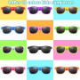 KAHEIGN 24 Pièces Lunettes de Soleil Néon pour Enfants, 12 Couleurs Lunettes de Soleil pour Enfants en Vrac Lunettes de Soleil d