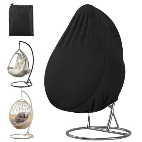 Zhufas Housse de Protection Chaise Suspendue,Couverture de Chaise Suspendue 210D Oxford Imperméable avec Fermeture éclair et Cor
