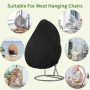 Zhufas Housse de Protection Chaise Suspendue,Couverture de Chaise Suspendue 210D Oxford Imperméable avec Fermeture éclair et Cor