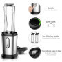 500W Blender Smoothie Électrique, Mini Mixeur Blender avec 2 Bouteilles Tritan Portables de 600 ml, Mixeur Smoothie sans BPA ave