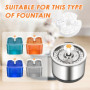 Dunkwckore 4 Pieces Filtre Fontaine Eau Chat, Cat Filtres de Rechange de Fontaine d'animal Familier pour Fontaine de Chat 2L & 2