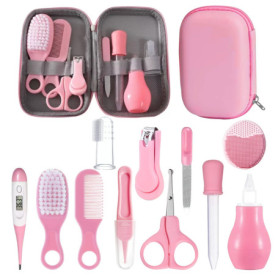 Mokaskaidj 12Pcs Trousse de Soin Bebe Naissance, Trousse de Toilette Bebe, Sets et Trousses de Toilette, Ensemble Sécurité pour 
