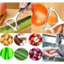 Multifonctionnelles Épluche Légume,2 PCS Éplucheur Pivotant Acier Inoxydable Éplucheur en Forme de Y avec Poignée Ergonomique An