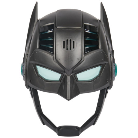 DC Comics Masque de Batman armure Up avec visière, plus de 15 sons et phrases, lumineux, piles incluses, costume de super héros,