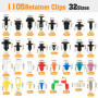 Bczhieulw Clips auto, 1240 pièces Boîte de fixation auto avec outils de démontage, attaches-câbles et coussinets en éponge, clip