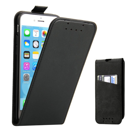 Supad Coque iPhone 7, Coque iPhone 8, Etui à Rabat Protecteur en Cuir véritable pour Apple iPhone 7/8 4,7 (Noir)