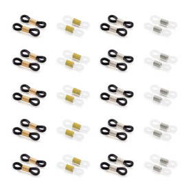 Aidqxbaoer Boucle Attache en Caoutchouc, Attache Lunette de Chaînes de Lunettes Réglables Extrémités, Réglable Universel Attache