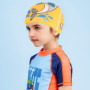 2 Pcs Bonnets de Bain Mignons Enfants Bonnets de Natation de Compétition Dessin Animé Bonnet de Bain en Polyester Élastique Bonn