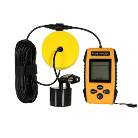 Sonar 100M Fish Finder 45 Degrés - Echo Sondeur Avec Alarme et Transducteur Pour Pêche Sous-Marine en Lac et Mer