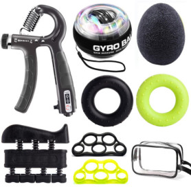 Musculation Main Kit de 8, Entraînement de Musculation Avant Bras, Pince Poignée 10-60 kg Ajustable Comptage Hand Gripper, Exerc