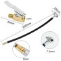 Gentpovth Adaptateur de Valve de Pneu de Voiture, Gonfleur Pneu d'extension, 35CM Flexible de Gonflage Tuyau en Caoutchouc Noir,