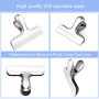 Gentpovth Lot de 12 Pince Métallique Argenté, 76mm Acier inoxydable Pince à Dessin en Métal Grand, Bureau Binder Clips, Pinces P