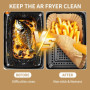 DUBUOZA 100 PCS Papier Cuisson Air Fryer Pour Air Fryer Philips Airfryer Série 3000, Papier Sulfurisé pour Moulinex EZ901820 5,2