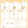 Litimkat Support mobile pour lit bébé, support mobile bébé réglable en hauteur en bois, adapté aux lits d'enfants et aux tables 