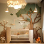 Litimkat Support mobile pour lit bébé, support mobile bébé réglable en hauteur en bois, adapté aux lits d'enfants et aux tables 
