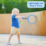 2 en 1 Raquette de Tennis et Badminton pour Enfants avec 6 Balles - Adaptée aux Sports d'Intérieur et d'Extérieur