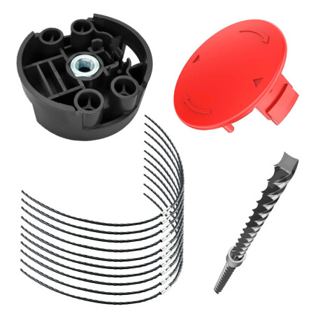 CHIHOLEN Fil de débroussailleuse compatible avec Bosch F016800431,37 cm x 3,5 mm pour débroussailleuse Bosch AFS 23-37, avec cou