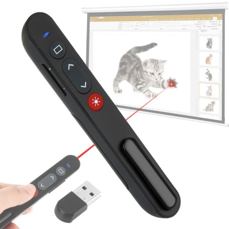 Telecommande Powerpoint,Pointeur laser de Présentation Clicker,Telecommande Ordinateur Powerpoint Pointeur du Présentateur avec 