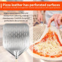 SPORWAY Pelle à pizza en acier inoxydable avec poignée amovible - Pour barbecue à gaz, barbecue et four - Rangement facile pour 