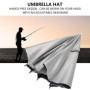 MAGT Pêche Chapeau parapluie, multifonction Protection UV Pliable étanche soleil parapluie pluie Chapeau for Camping Plein air P