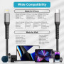 Câble iPhone USB C Lightning 2M [Certifié MFi], Câble USB C vers Lightning Câble Chargeur iPhone Charge Rapide Câble Lightning U