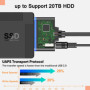 Cable sata to usb Adaptateur usb sata Compatible avec les disques durs externes et internes Adaptateur SSD/HDD 2,5 3,5 pouces Co