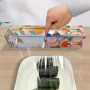 Distributeur Film Alimentaire Coupe-papier - 4 pièces 33cm/38cm Dérouleur Coupe-Film Plastique, Film Plastique avec Coupe-Glissi