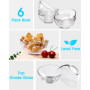 NUTRIUPS Lot de 6 petits bols à dessert en verre de 11,9 cm, 300 ml