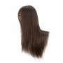 Tête de mannequin 100 % cheveux humains naturels Marron 45,7 cm