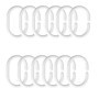 Anneaux pour Rideaux de Douche, 12 Pcs Anneaux de Douche en Plastique, C Crochets de Rideaux, pour Rideau de Fenêtre