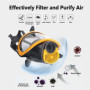 Sumeber Masque respiratoire à gaz plein avec RD40 standard réutilisable pour vapeurs organiques et inorganiques, gaz acides, amm