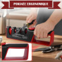 Aiguiseur Couteaux, 4 en 1 Affuteur Couteau Professionnel Aiguiseurs Manuels de Couteaux à Bouton Réglable, Multifonction et Aig