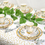 CEILIWEN Lot de 125 assiettes en carton vert sauge pour 25 invités, assiettes plates de 22,9 cm, assiettes à dessert de 17,8 cm,