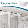 KILDOWS Rideau de Douche Anti Moisissure 180 X 200 cm，3D Transparent EVA Rideaux de Douche Lavable avec 12 Crochetspour Baignoir