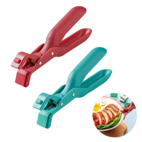 2 Pièces Pince de Cuisine Kit, Polyvalent Clip Anti-brûlure en silicone, Multi-usages Pince Anti-brûlure, Multifonctions Clip de