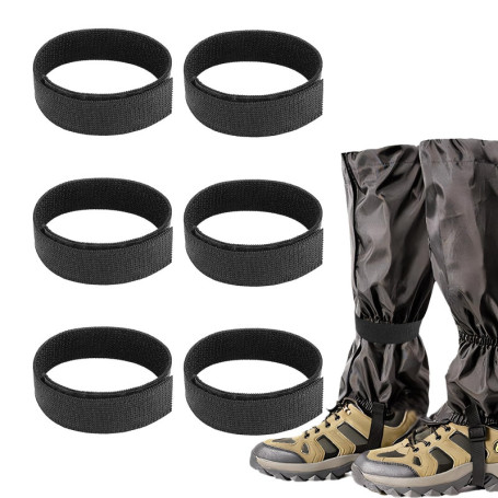 6 Pièces Serre Pantalon Vélo Set, Durable et Ajustable Bandes éLastiques Pour Pantalon De VéLo pour Hommes, Femmes, Serre Pantal