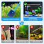 Kit de nettoyage pour aquarium, comprend 1 Aquarium Fish Tank Aspirateur avec Pompe à Siphonner Eau avec Filtre à Gravier et 1 b