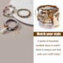 jatimdotin Bracelet Femmes, Lot de 4 Bracelets Style Bohème, Bracelet Perles Bois pour Femme avec Arbre De Vie, Cadeau pour Mama