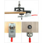 QWORK® Gabarit de charnière 35mm, gabarit de perçage pour charnières invisible, localisateur de guide de perçage