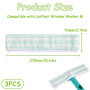 EPLZON Lot de 3 Housses de Rechange Lave-vitres Leifheit M 27 x 7 cm compatibles avec Les essuie-Glaces Leifheit Microfibre pour