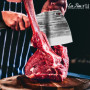 Couperet, couperet lourd de 0,85 kg, couperet à viande en acier au carbone forgé à la main, couteau de boucher pour hacher les o