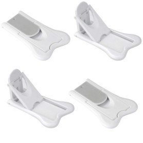 4 PCS Bloc Porte Securite Bebe, Bloque Porte Coulissante Verrouillage de Sécurité Auto-adhésif Sans Percer Bloque Fenetre Securi
