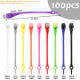 Kyduu 100 pcs No Tie Lacets de Chaussure sans noeud pour Unisexe Enfants et Adultes Shoe Laces élastiques pour Chaussures de Spo