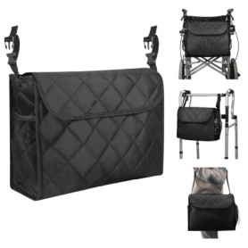 NAROSEBE Sac à Dos pour Fauteuil Roulant, Sac pour Fauteuil Roulant Oxford Étanche Sac de Rangement pour Fauteuil Roulant Pochet